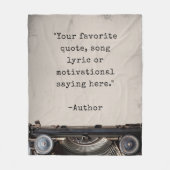 Creëer Uw eigen aangepaste typemachine offerte Fleece Deken (Voorkant)