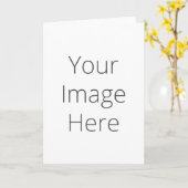 Creëer Uw eigen aangepaste verticale Wenskaart Kaart (Gele Bloem)