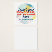 Creëer Uw eigen aangepaste vierkant Visitekaartje (Voorkant /achterkant)