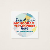 Creëer Uw eigen aangepaste vierkant Visitekaartje (Voorkant)