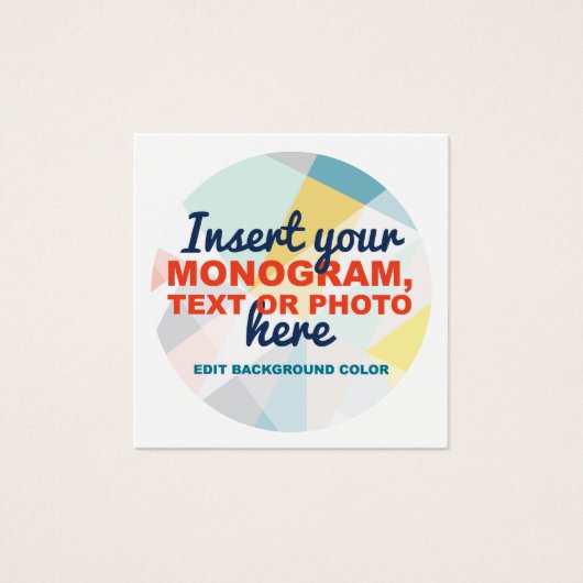 Creëer Uw eigen aangepaste vierkant Visitekaartje (Voorkant)