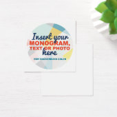 Creëer Uw eigen aangepaste vierkant Visitekaartje (Bureau)