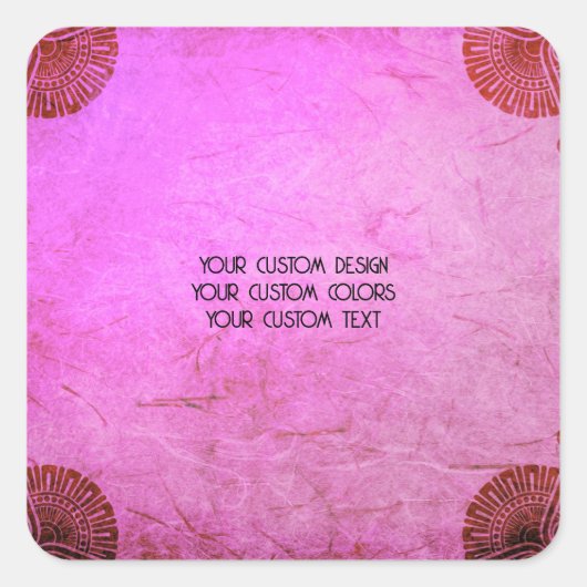 Creëer Uw eigen aangepaste Vierkante Sticker (Voorkant)