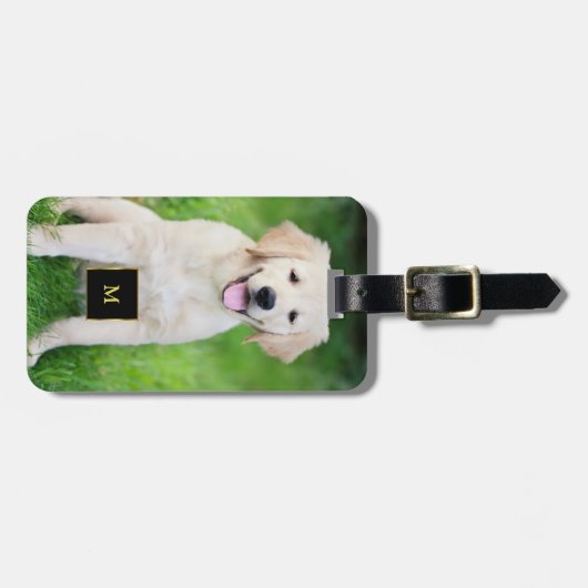 Creëer uw eigen aangepaste volledige fotomonogram bagagelabel (Voorkant horizontaal)