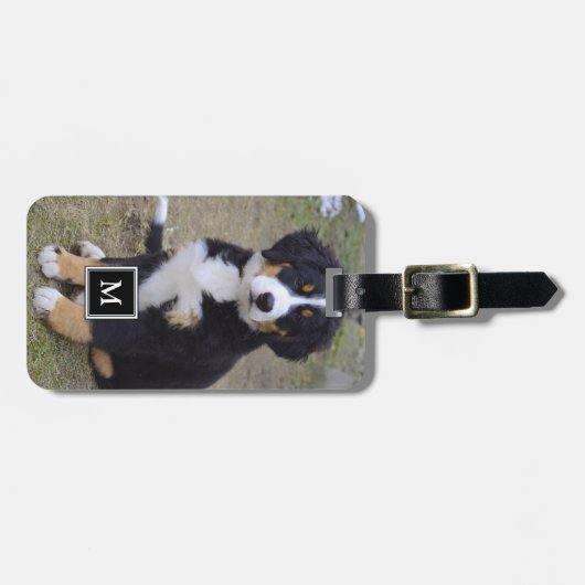 Creëer uw eigen aangepaste volledige fotomonogram bagagelabel (Voorkant horizontaal)