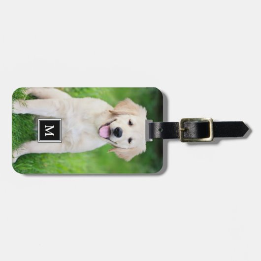 Creëer uw eigen aangepaste volledige fotomonogram bagagelabel (Voorkant horizontaal)