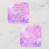 Creëer uw eigen aangepaste Waterverf marmer Informatiekaartje (Voorkant / Achterkant)