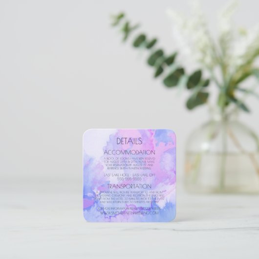 Creëer uw eigen aangepaste Waterverf marmer Informatiekaartje (Staand voorkant)