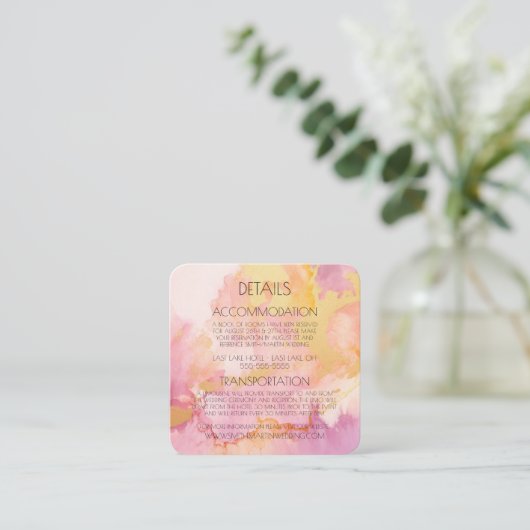 Creëer uw eigen aangepaste Waterverf marmer Informatiekaartje (Staand voorkant)