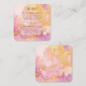 Creëer uw eigen aangepaste Waterverf marmer Informatiekaartje (Voorkant / Achterkant)