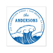 Creëer Uw Eigen Aangepaste Waves Retouradres Zelfinktende Stempel (Design)