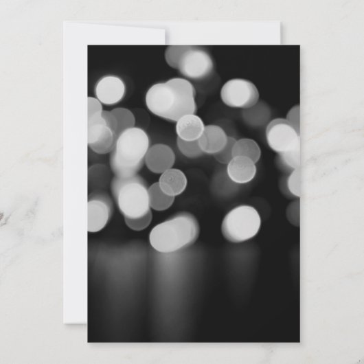 Creëer Uw eigen aangepaste wazige B & W Bokeh Save The Date (Achterkant)