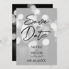 Creëer Uw eigen aangepaste wazige B & W Bokeh Save The Date