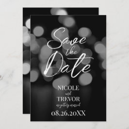 Creëer Uw eigen aangepaste wazige B & W Bokeh Save The Date