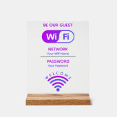 Creëer Uw eigen aangepaste WiFi-netwerk en wachtwo Acryl Bord (Voorkant)