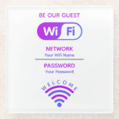 Creëer Uw eigen aangepaste WiFi-netwerk en wachtwo Glazen Onderzetter (Voorkant)