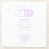 Creëer Uw eigen aangepaste WiFi-netwerk en wachtwo Glazen Onderzetter (Achterkant)