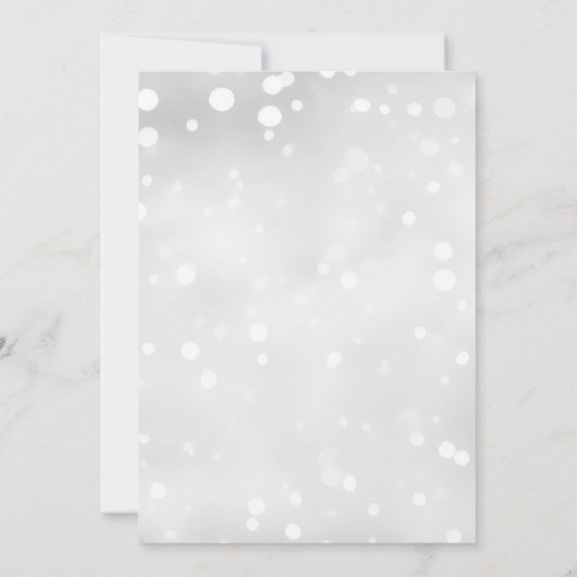 Creëer uw eigen aangepaste witte stippen save the date (Achterkant)