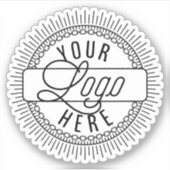 Creëer Uw eigen aangepaste zakelijke Logo Sticker (Voorkant)