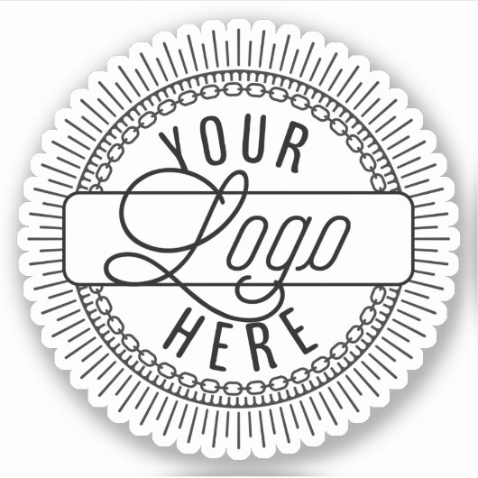 Creëer Uw eigen aangepaste zakelijke Logo Sticker (Voorkant)