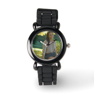 Creëer Uw Eigen Aangepaste Zilveren Glitterhorloge Horloge