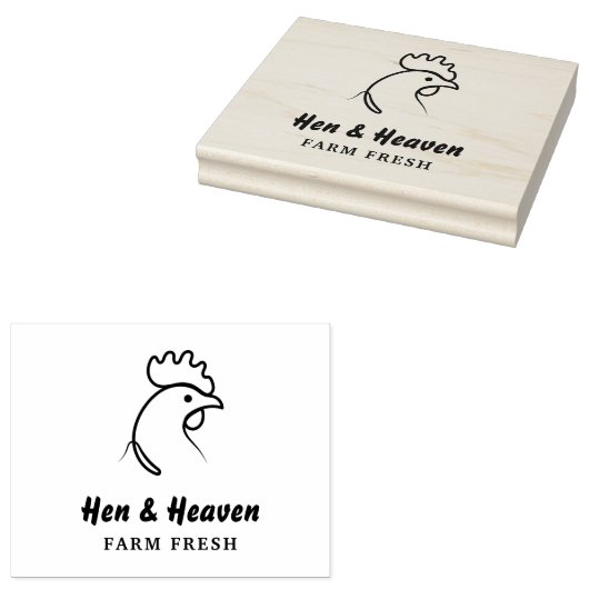 Creëer Uw eigen Abstracte Chicken Boerderij Line A Rubberstempel (Gestempeld)