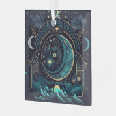 Creëer Uw eigen Abstracte Hemelse manen Glas Ornament (Voorkant links)