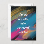 Creëer Uw eigen Abstracte Motivatie Citaat Briefkaart (Voorkant / Achterkant)