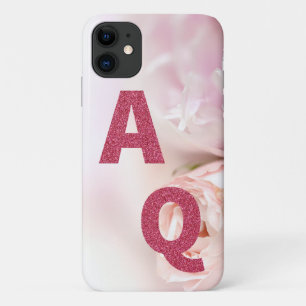 Creëer uw eigen achtergrond l Glitter text Roze Case-Mate iPhone Case