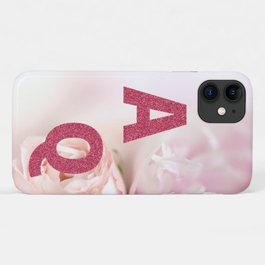 Creëer uw eigen achtergrond l Glitter text Roze Case-Mate iPhone Case (Achterkant (horizontaal))