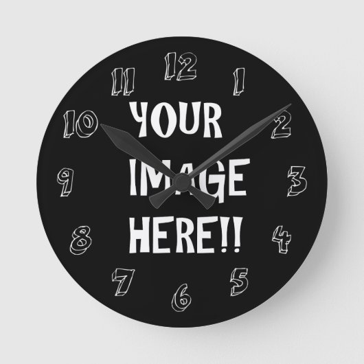 Creëer uw eigen acryl ronde (gemiddelde) wandklok (Voorkant)