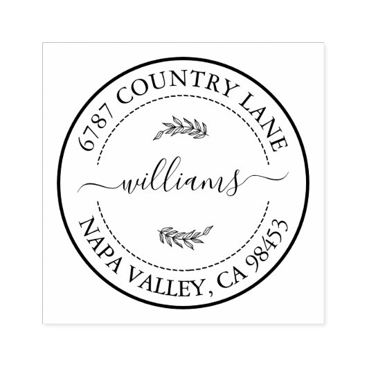 Creëer Uw eigen adres Rubber Stamp Rubberstempel (Afrduk)