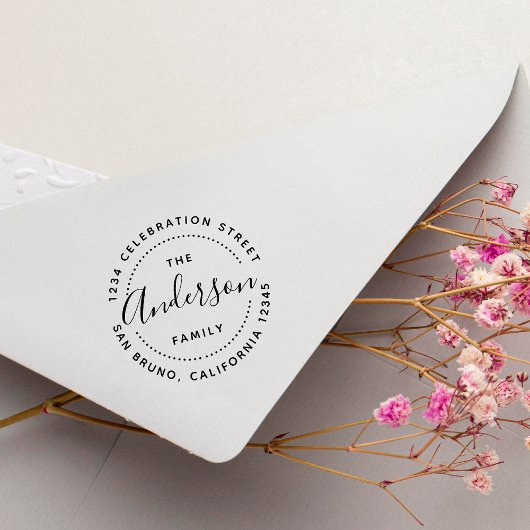 Creëer Uw eigen adres voor aangepaste naam retoura Rubberstempel