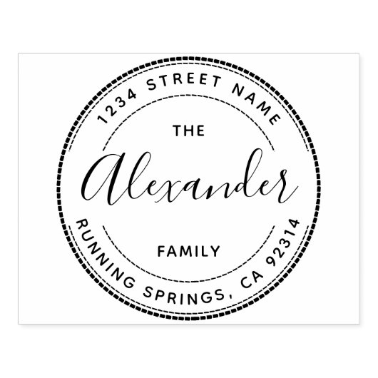 Creëer Uw eigen adres voor aangepaste naam retoura Rubberstempel (Afrduk)