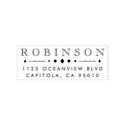 Creëer Uw eigen adres voor aangepaste naam retoura Rubberstempel (Afrduk)