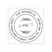 Creëer Uw eigen adres voor naam van filiaal in de  Rubberstempel (Afrduk)