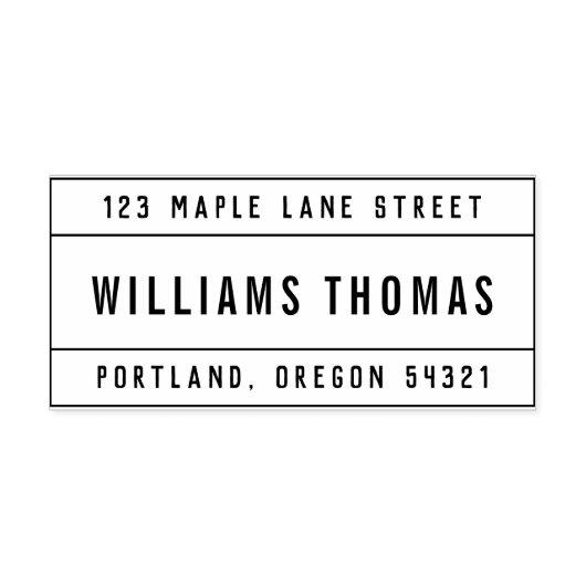 Creëer Uw eigen adres voor retourzending Rubberste Rubberstempel (Afrduk)