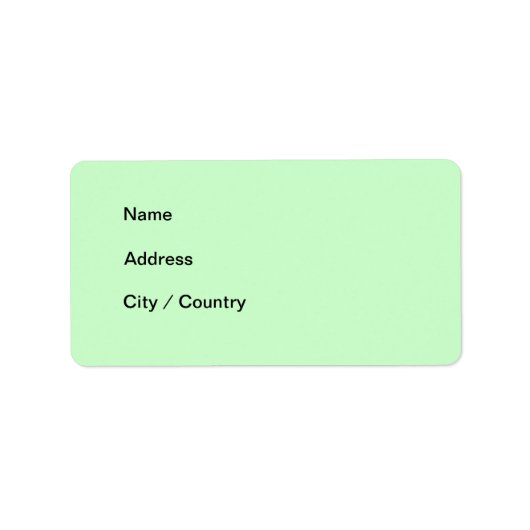 Creëer Uw eigen adreslabel Groen Etiket (Voorkant)