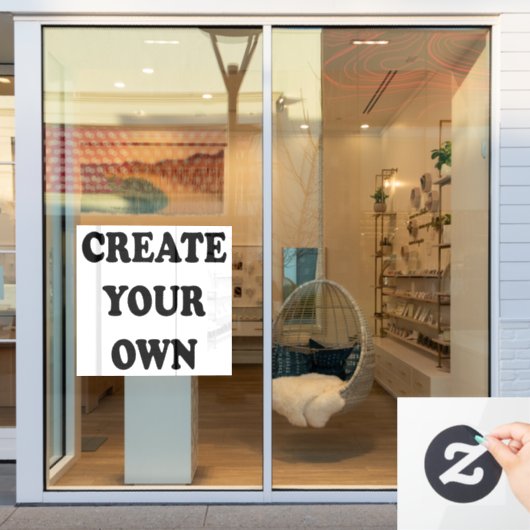 Creëer Uw Eigen Afbeelding 72"x52" Raamsticker (Winkelraam)