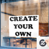 Creëer Uw Eigen Afbeelding 72"x52" Raamsticker (Cafe Raam)