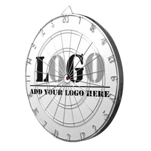 Creëer Uw eigen Afbeelding Bedrijfsnaam Bedrijf Dartbord (Voorkant Rechts)