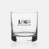 Creëer Uw eigen Afbeelding Bedrijfsnaam Bedrijf Whisky Glas (Achterkant)