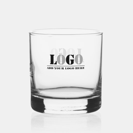 Creëer Uw eigen Afbeelding Bedrijfsnaam Bedrijf Whisky Glas (Achterkant)