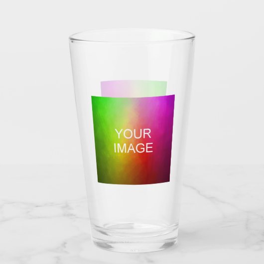 Creëer Uw Eigen Afbeelding Foto Logo Tekst 16oz Be Glas (Achterkant)