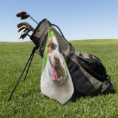 Creëer Uw eigen Afbeelding Persoonlijke foto Golfhanddoek (Groen)