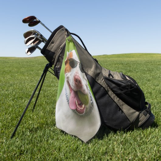 Creëer Uw eigen Afbeelding Persoonlijke foto Golfhanddoek (Groen)