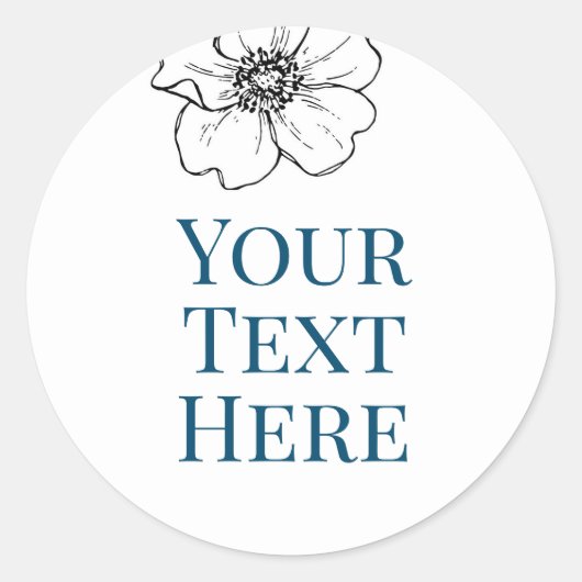 creëer uw eigen afbeelding tekst sticker blauw bab (Voorkant)