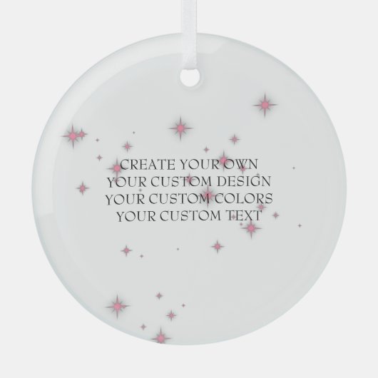 Creëer uw eigen Afbeelding - uw eigen hier - Glas Ornament (Voorkant)