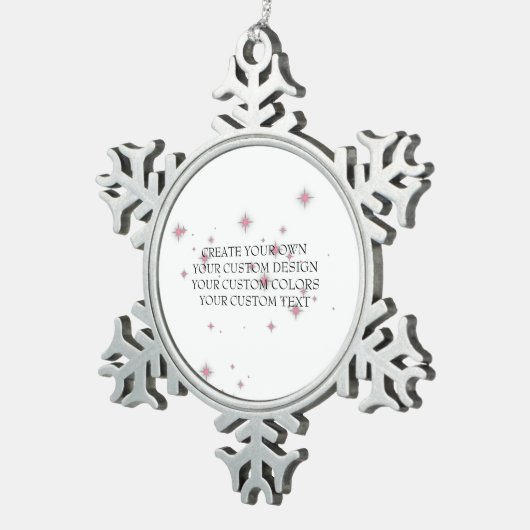 Creëer uw eigen Afbeelding - uw eigen  hier - Tin Sneeuwvlok Ornament (Rechts)