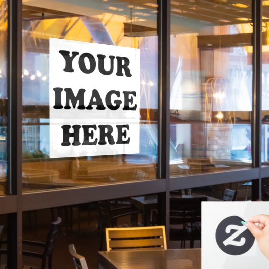 Creëer Uw Eigen Afbeelding Venster Cling 24 "x24" Raamsticker (Restaurant Raam)